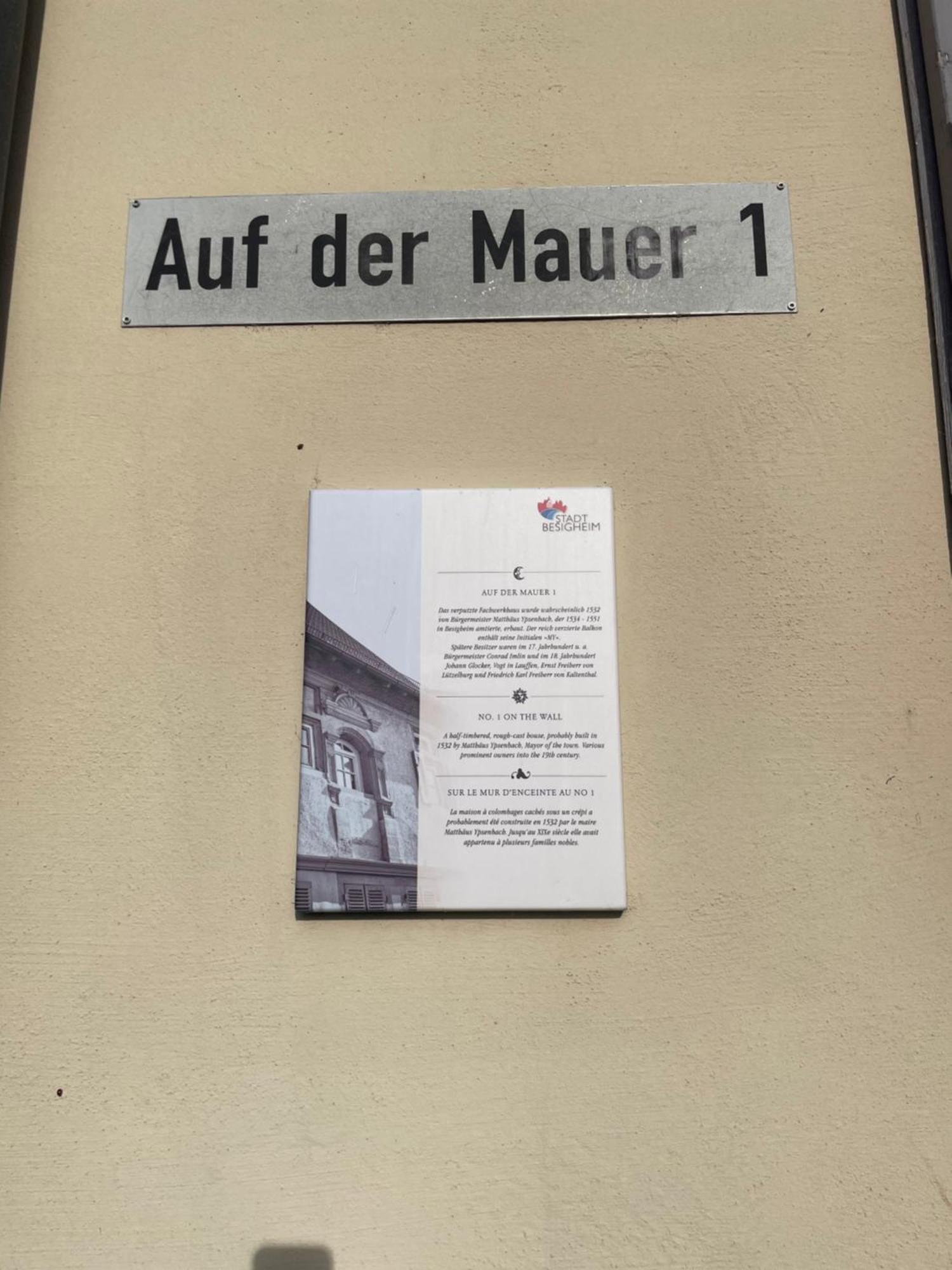 Gaestezimmer An Der Stadtmauer Besigheim Zewnętrze zdjęcie